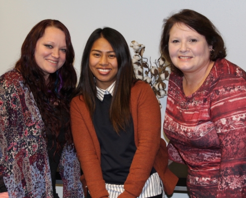 The Achieve Intake Team: Amanda, Sawe, and Laura